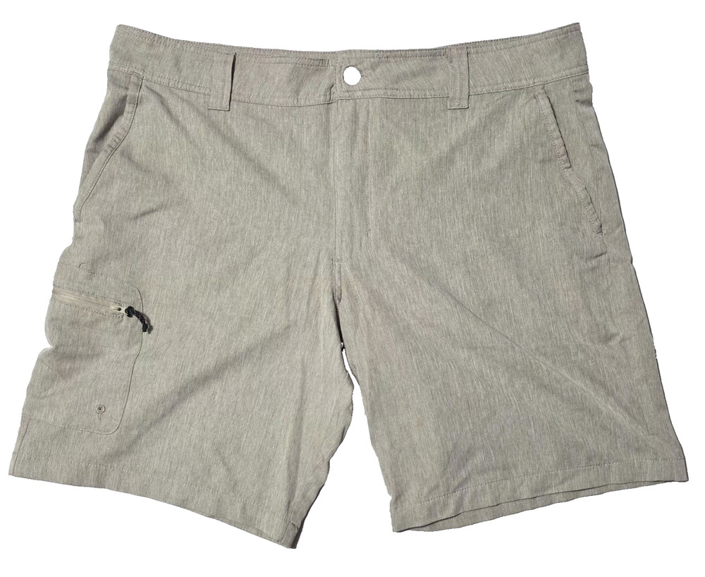 Magellan Outdoors Fish Gear Men's Shorts Size 38 Taupe / Sage Gray Water Repelle